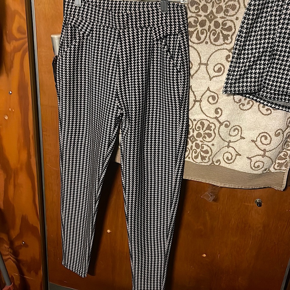 Duo set checkered pants an skirt